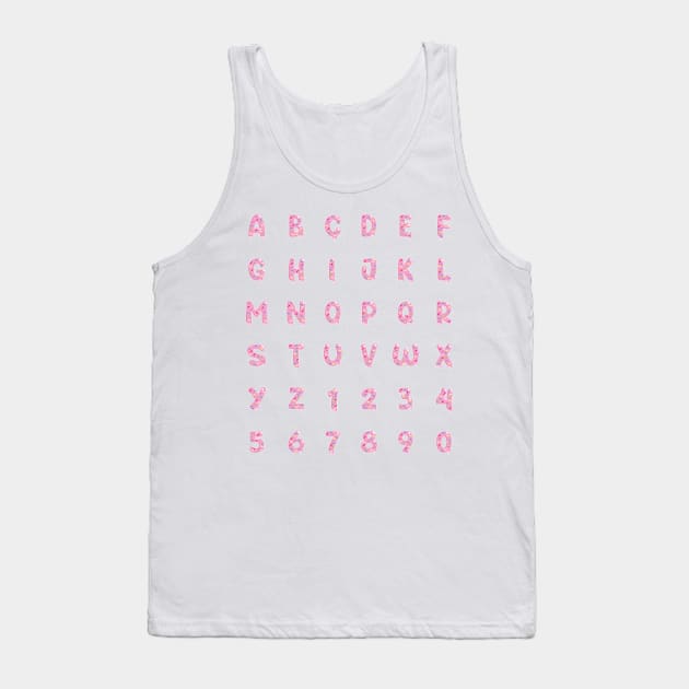 Sprinkles and pink icing alphabet sticker pack Tank Top by Bubsart78